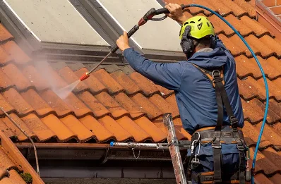 Démoussage et hydrofuge de toiture à Wambaix